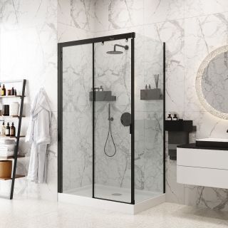 Душевой уголок Cerutti SPA MARBELLA120B-L 120x80см чёрный